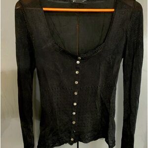 Vintage Betsy Johnson Sweater, lightweight black